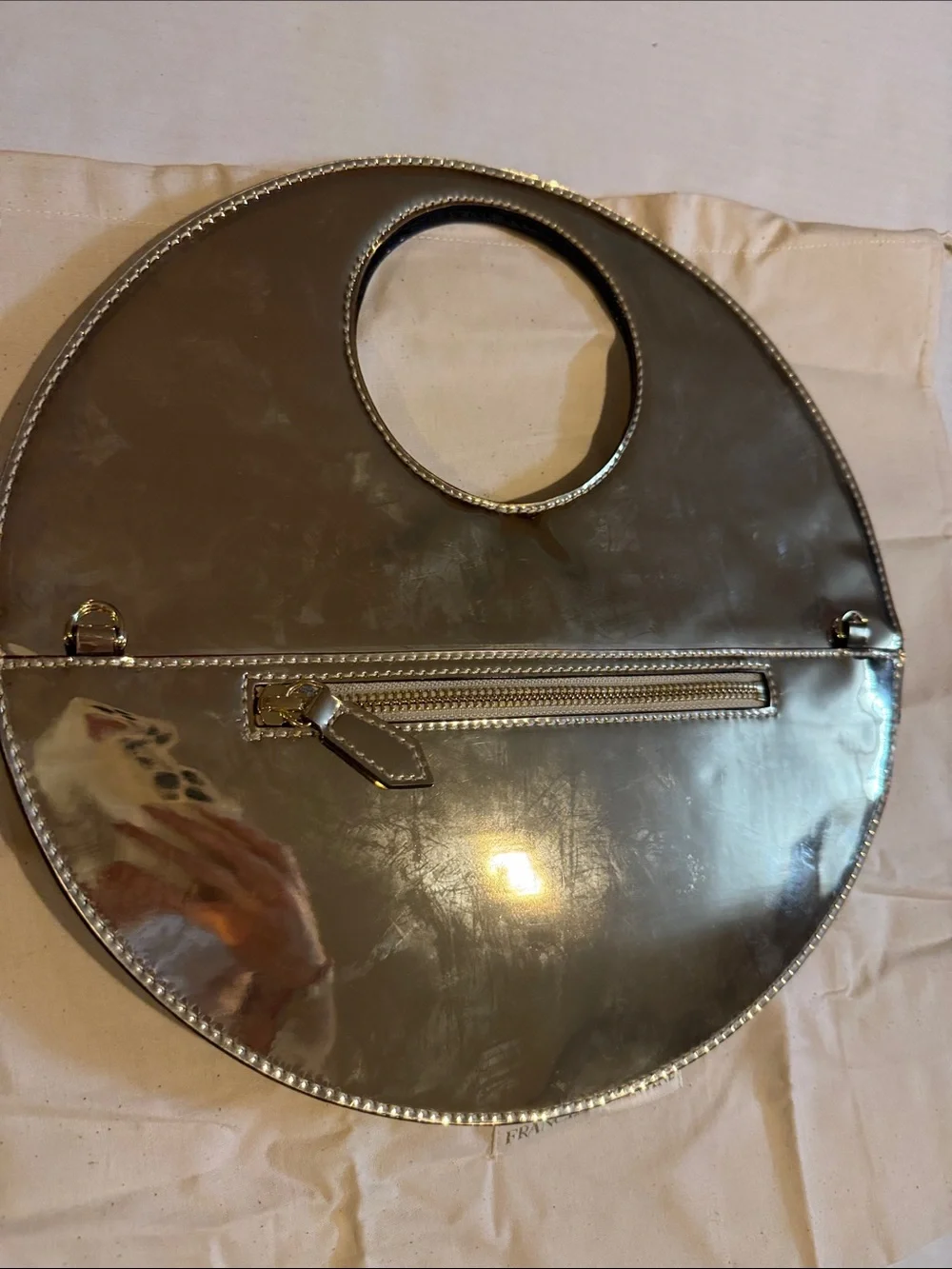 Frances Valentine round metallic
